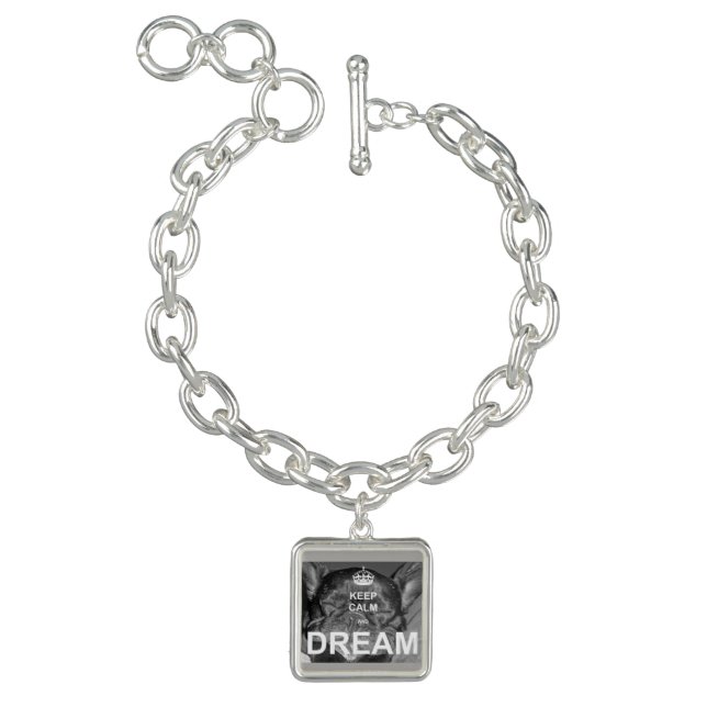French Bulldog Keep Calm Charm Bracelet (Product)