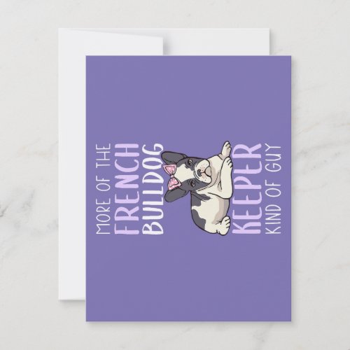 French Bulldog Keeper Design For Men French Bulldo Invitation