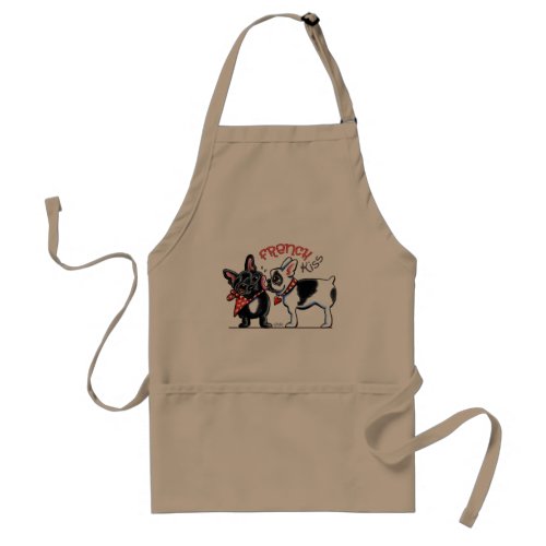 French Bulldog Kiss Adult Apron