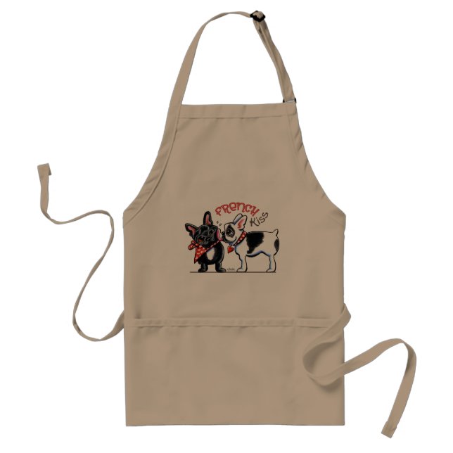 French Bulldog Kiss Adult Apron (Front)
