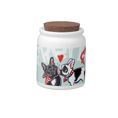 French Bulldog Kiss Candy Jar