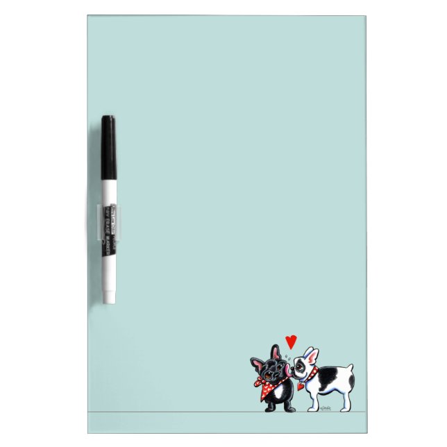 French Bulldog Kiss Dry Erase Board (Front)