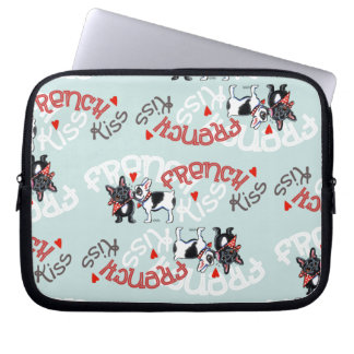 French Bulldog Kiss Laptop Sleeve