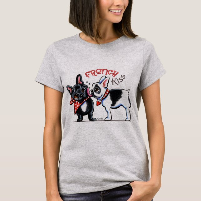 French Bulldog Kiss T-Shirt (Front)