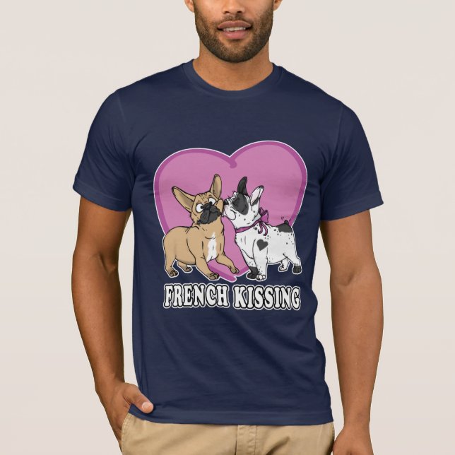 French (bulldog) Kissing T-Shirt (Front)