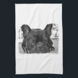 French Bulldog Kitchen Towel<br><div class="desc">Cute black french bulldog for dog lovers.</div>