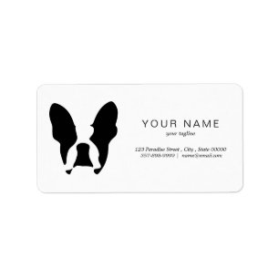 French bulldog  label