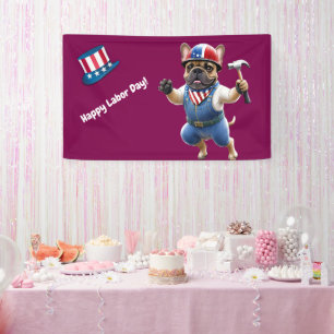 French Bulldog Labor Day French Bulldog Banner