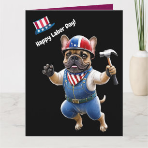French Bulldog Labor Day French Bulldog Card