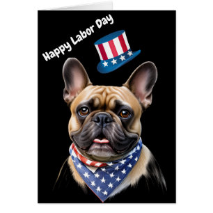 French Bulldog Labor Day French Bulldog Cards