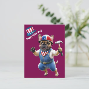 French Bulldog Labor Day French Bulldog Postcard