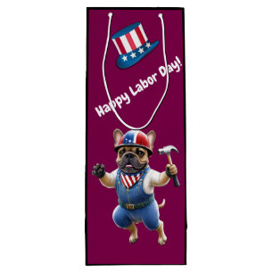 French Bulldog Labor Day French Bulldog Wine Gift Bag