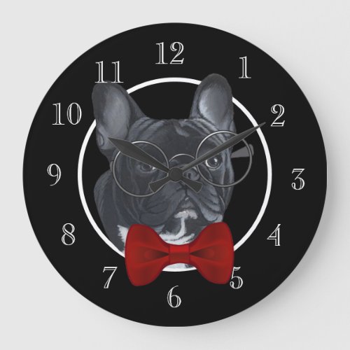 French Bulldog Large Clock