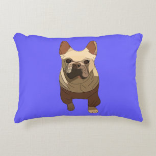 French Bulldog, Lavender Purple Accent Pillow