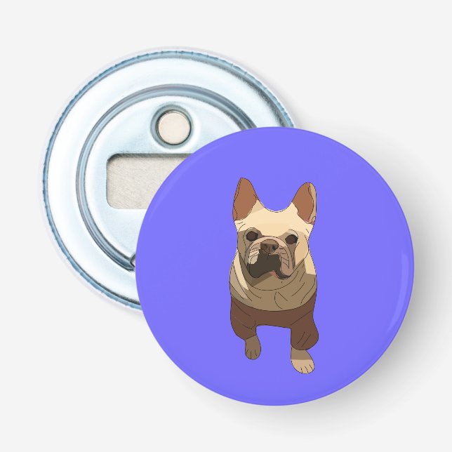 French Bulldog, Lavender Purple Bottle Opener (Front)