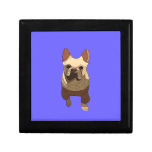 French Bulldog, Lavender Purple Gift Box