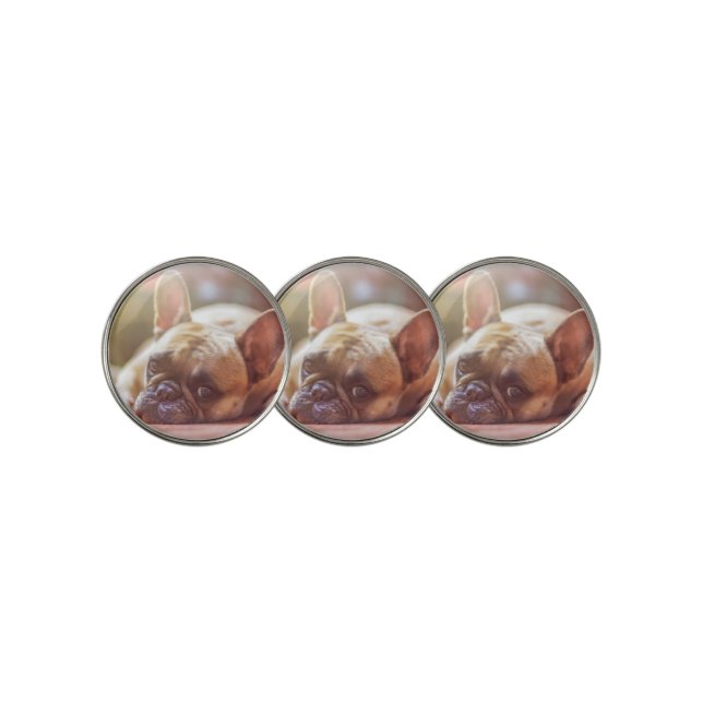 french bulldog laying golf ball marker (3 Up)