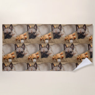 French Bulldog Leisure French Bulldog Beach Towel