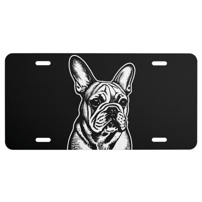 French Bulldog License Plate (Front)