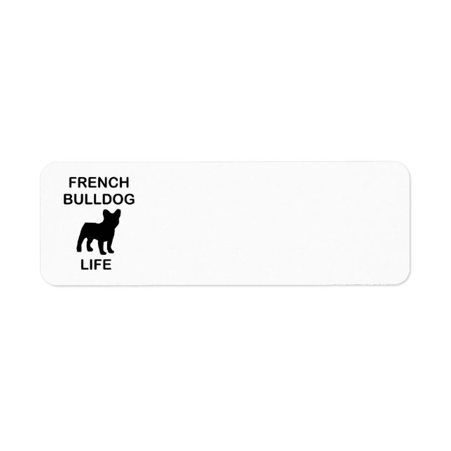 french bulldog life label (Front)