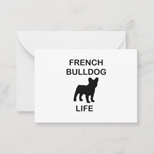 french bulldog life note card (Front)