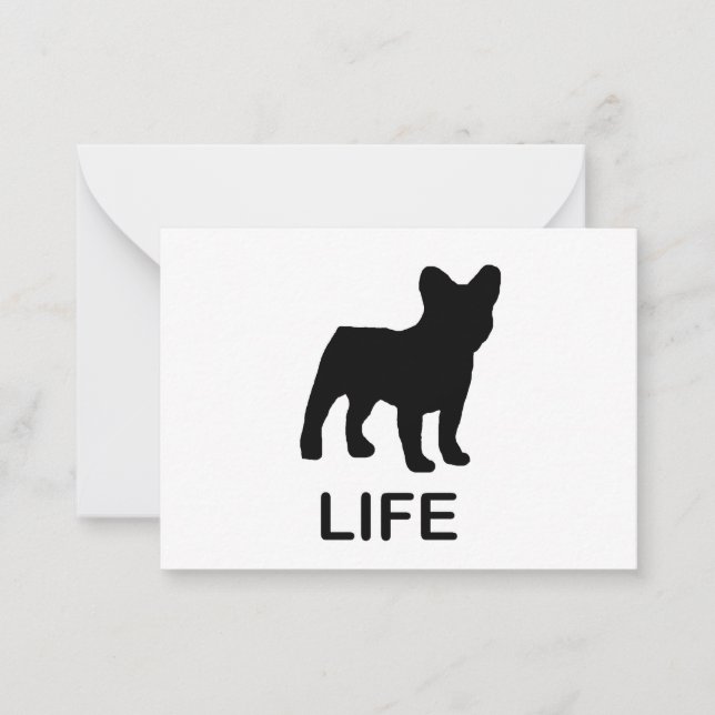 french bulldog life note card (Front)