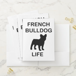 french bulldog life pocket folder