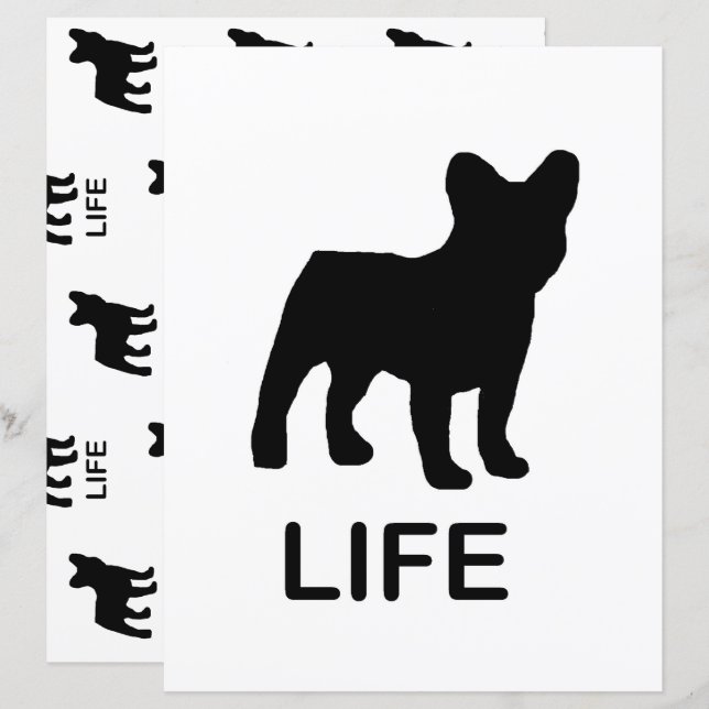 french bulldog life scrapbook dual side (Front/Back)