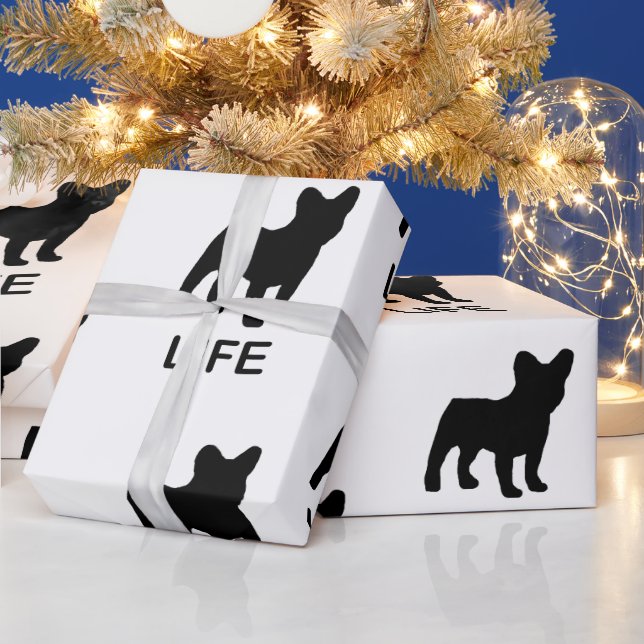 french bulldog life wrapping paper (Holidays)