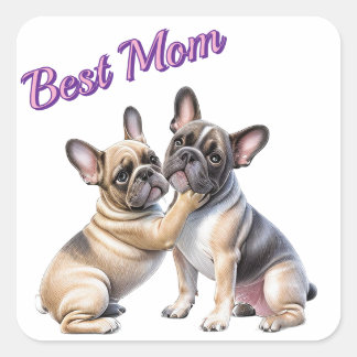 French Bulldog Love French Bulldog  Square Sticker