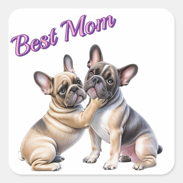 French Bulldog Love French Bulldog  Square Sticker (Front)