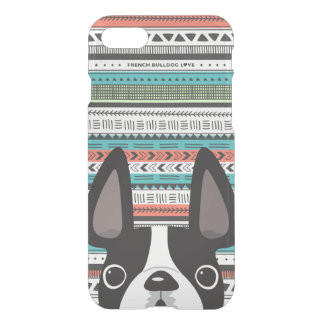 French Bulldog Love Geometric Case - iPhone CLEAR