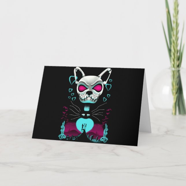 French Bulldog | Love Halloween Pumpkin Gift Card (Front)