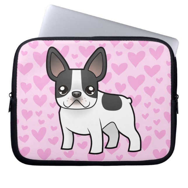 French Bulldog Love Laptop Sleeve (Front)