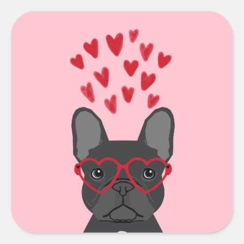 French Bulldog Love Stickers _ cute dog