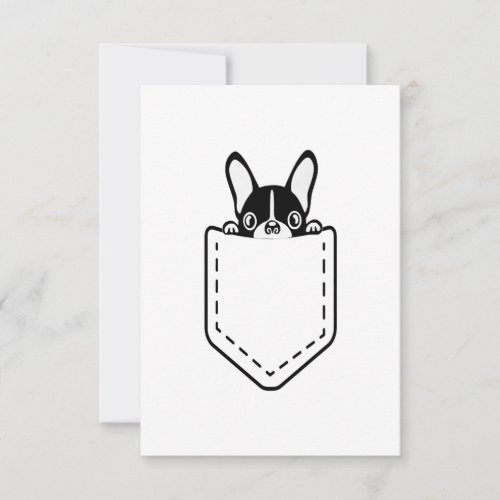 French Bulldog Lover Funny Dog Lover RSVP Card