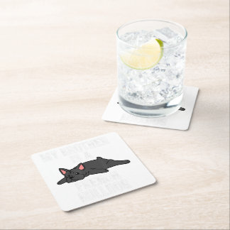 French Bulldog Lover Stone Coaster| Lover Gift Square Paper Coaster