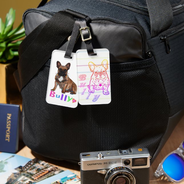French Bulldog Luggage Tag (Front & Back)