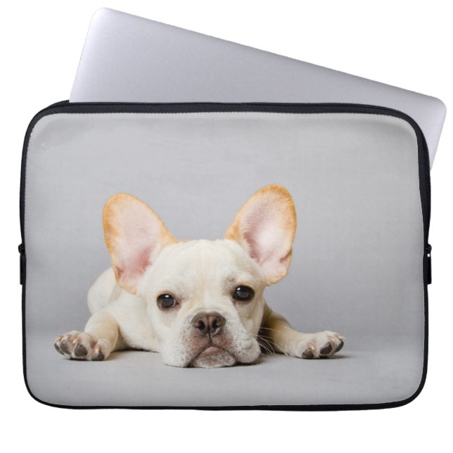 French Bulldog Lying Down Laptop Sleeve (Front)