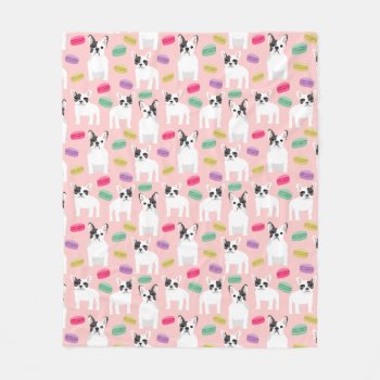 French Bulldog Macarons - Cute Sweets Blanket by FriendlyPets at Zazzle