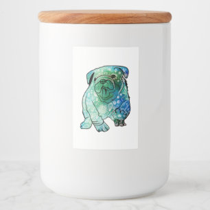 French Bulldog Mandala Art Custom Food Container Label