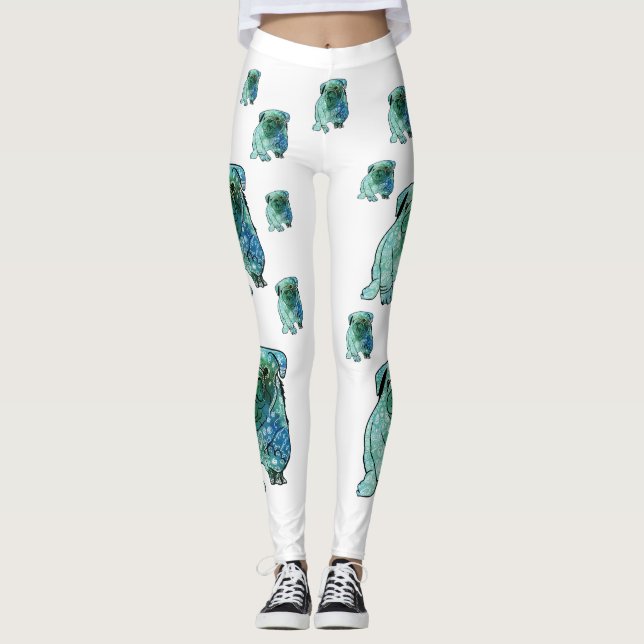 French Bulldog Mandala Art  Custom Leggings (Front)