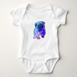 French Bulldog Mandala Art Jersey Bodysuit, White Baby Bodysuit