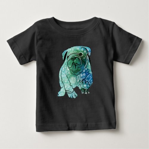 French Bulldog Mandala Art Organic Bodysuit