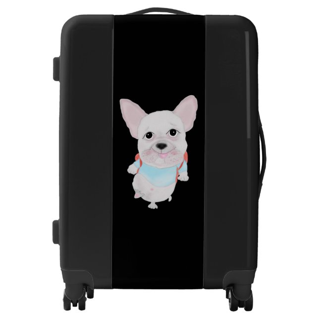 French bulldog Medium Luggage Suitcase (Front)