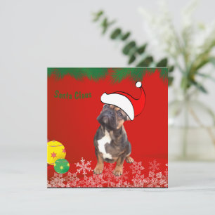 French Bulldog Merry Christmas Bulldog Invitation
