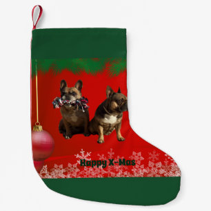 French Bulldog Merry Christmas Bulldog Small Christmas Stocking