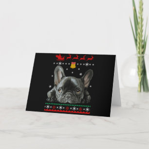 French Bulldog Merry Christmas With Frenchie Card