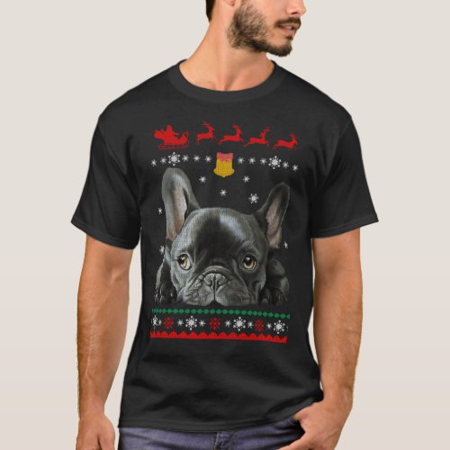 French Bulldog  Merry Christmas With Frenchie T_Shirt