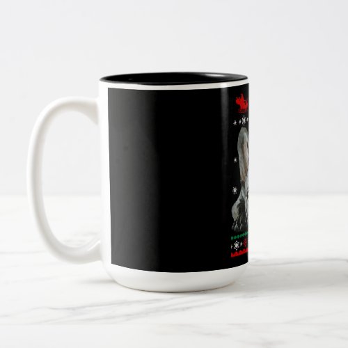 French Bulldog  Merry Christmas With Frenchie Two_Tone Coffee Mug